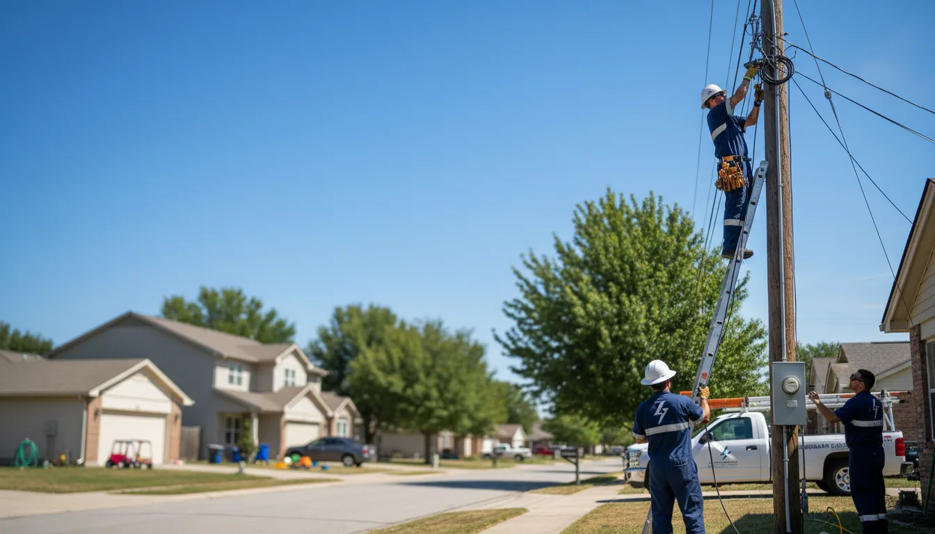 Residential electrician providing installation services in Dubach, LA